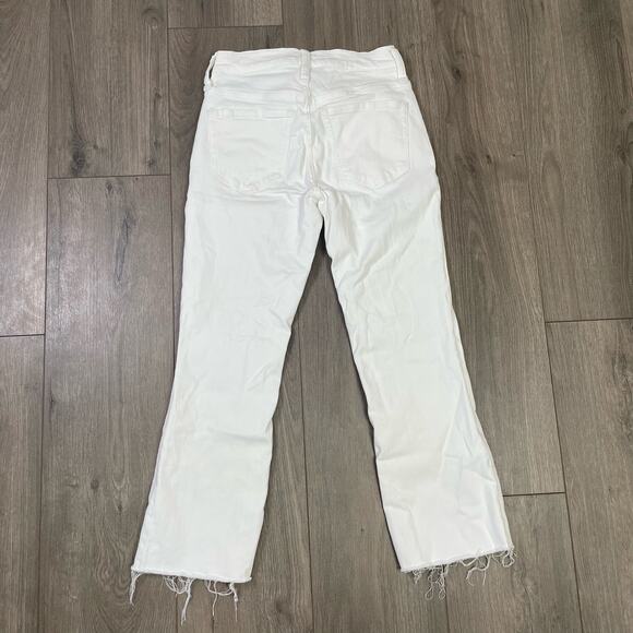 J Crew Mid Rise Petite Flare Crop Stretchy Denim Jeans US Women's 25P New - Picture 4 of 7